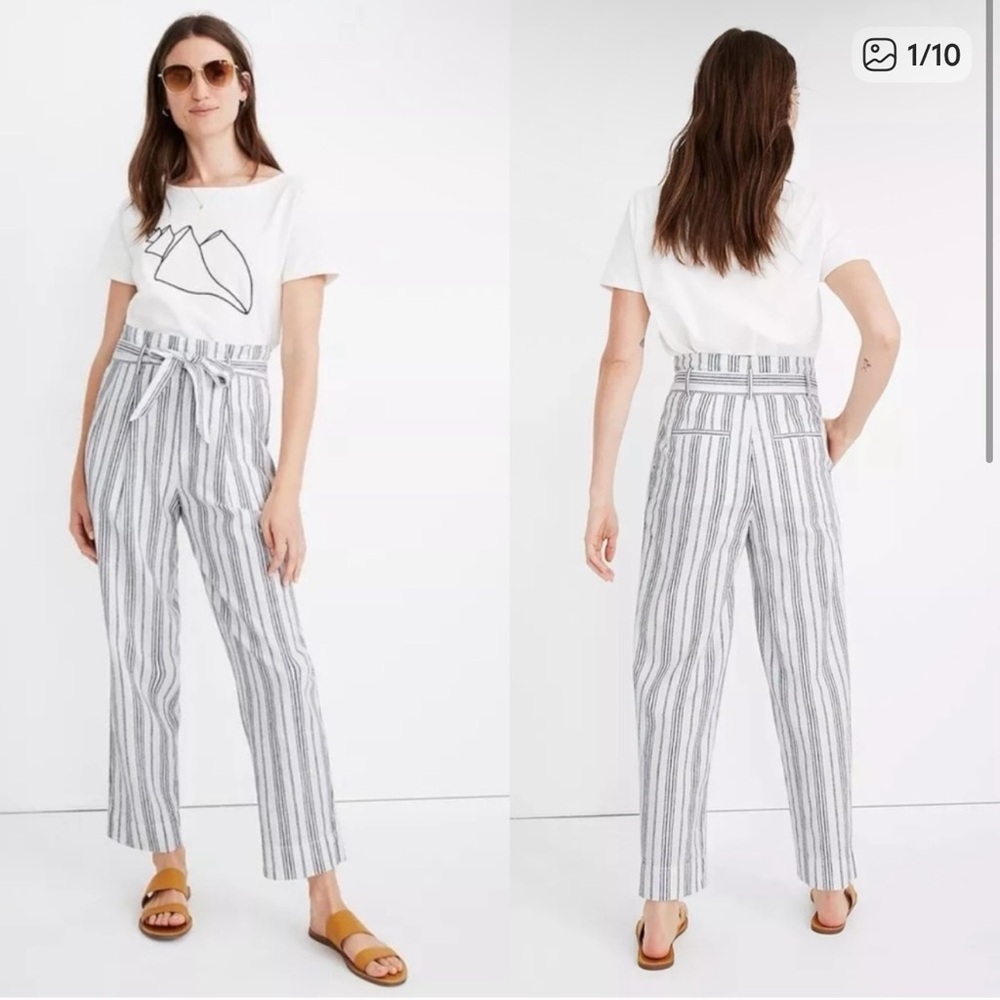 MADEWELL | Cropped Linen Pants | Size 10